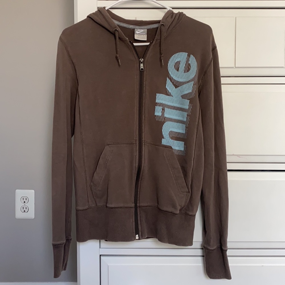 Nike Sportswear Gray Tag Vintage Brown Full Zip Up